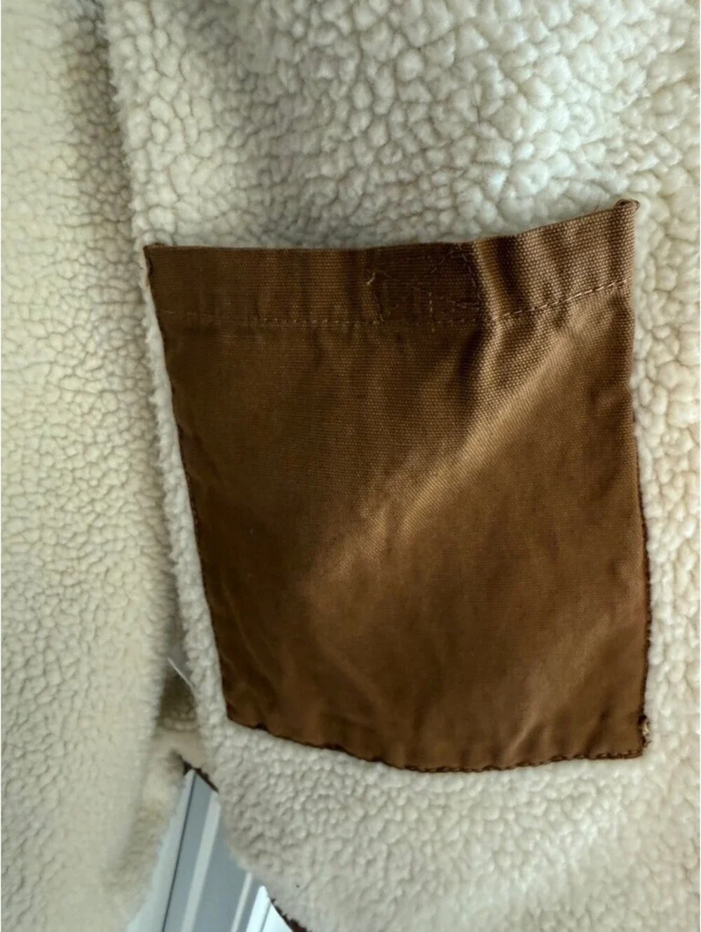 Lee Premium Select XL Brown Sherpa Lined Canvas Workwear Vest Ranch